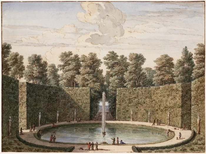 Il grande stagno ovale della Casa Heemstede vicino a Houten, visto verso i terreni di caccia - Museo Teylers, Haarlem